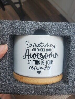New Mini Planter Pot w/Positive Message